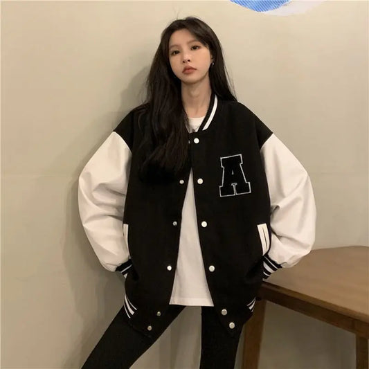 Avelena - Koreanische Mode Frauen Baseball Jacke