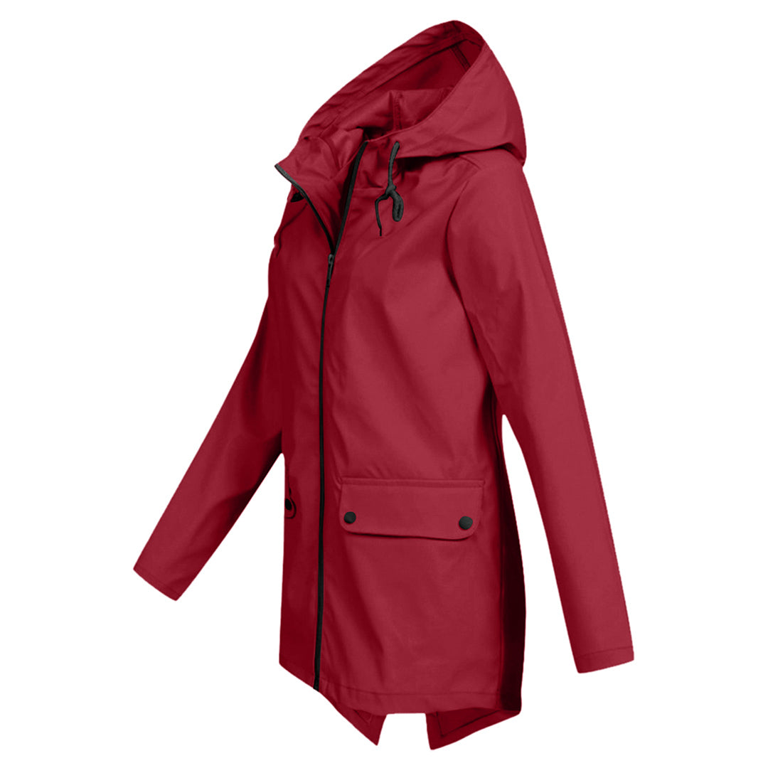 Lange elegante Regenjacke für Frauen - Isa