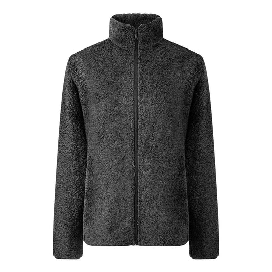 Plüsch-Zip-Up-Jacke mit Komfort-Passform - Maud