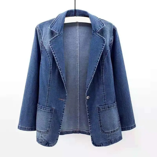 Klassische Denim-Blazer-Jacke für Frauen - Hedy