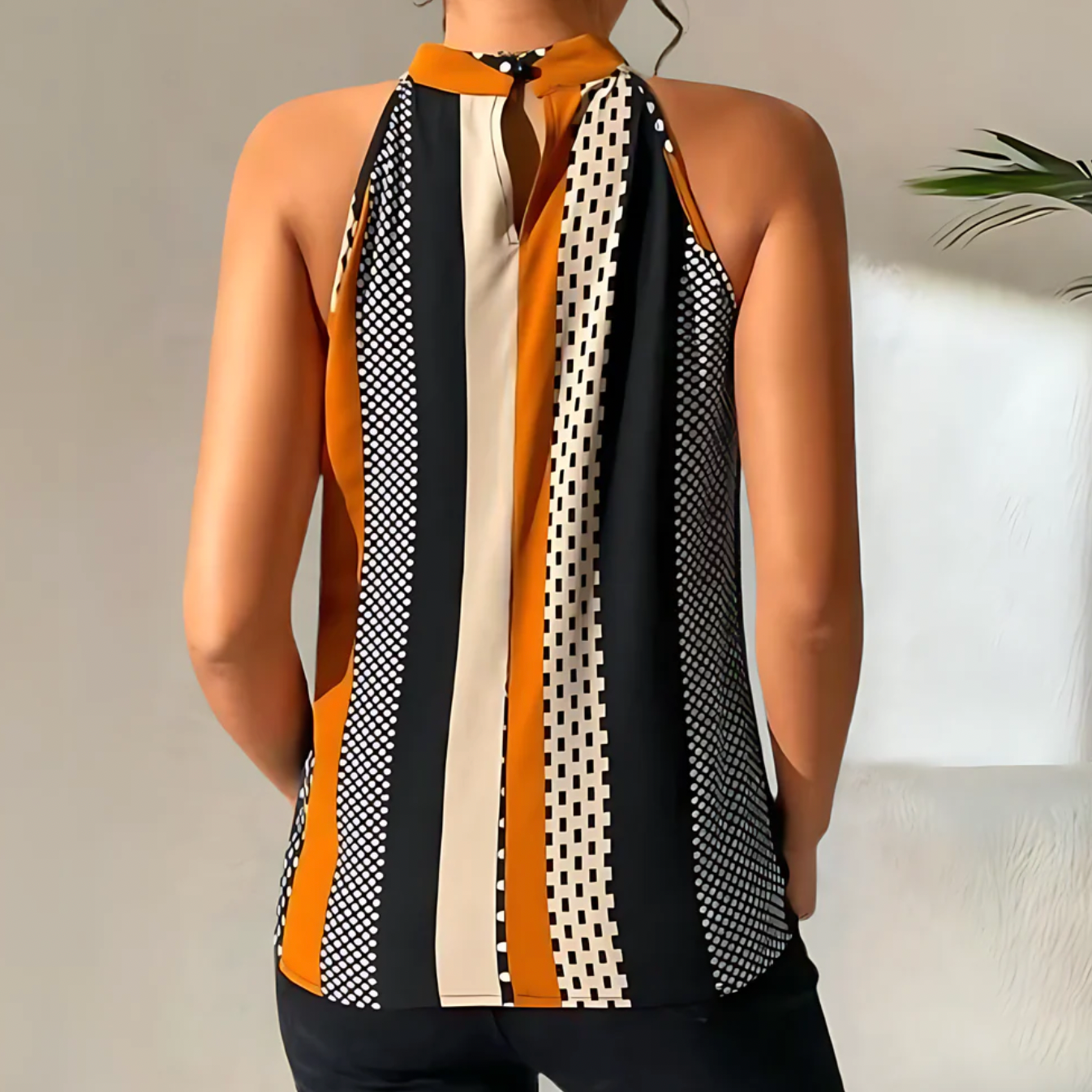 Carry | Damen ärmelloses Top mit Polka Dots