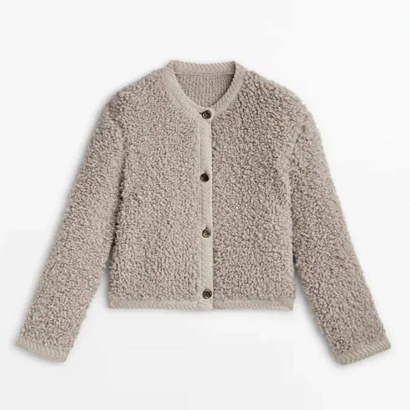 Yuhara | Teddy-Strickjacke