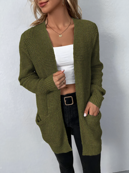 Langer Strickjacke mit Taschen - Tanja