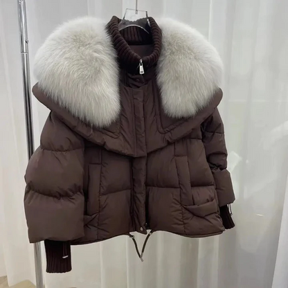 Warme Winterjacke aus Pelz für Frauen - Lien