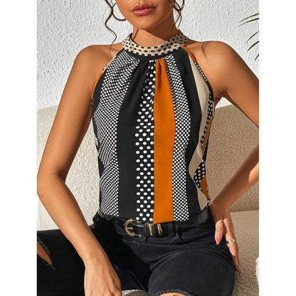 Carry | Damen ärmelloses Top mit Polka Dots