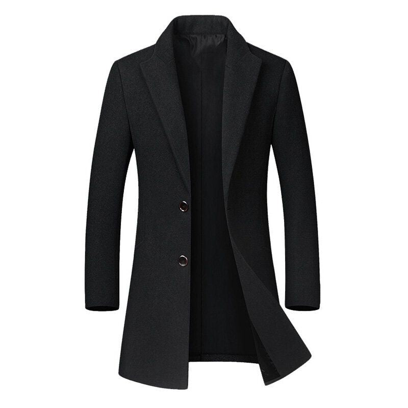 Moritz | Slim-Fit Wool Trenchcoat | Business Casual Jacke in mittlerer Länge mit doppelreihigem Design - perfekt für Herbst &amp; Winter