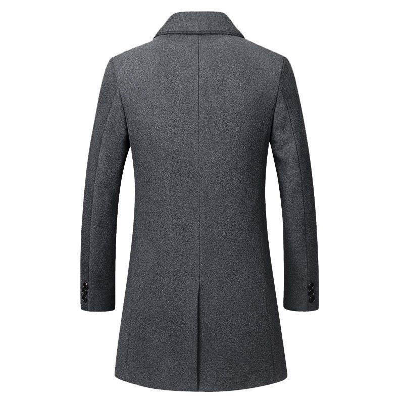 Moritz | Slim-Fit Wool Trenchcoat | Business Casual Jacke in mittlerer Länge mit doppelreihigem Design - perfekt für Herbst &amp; Winter