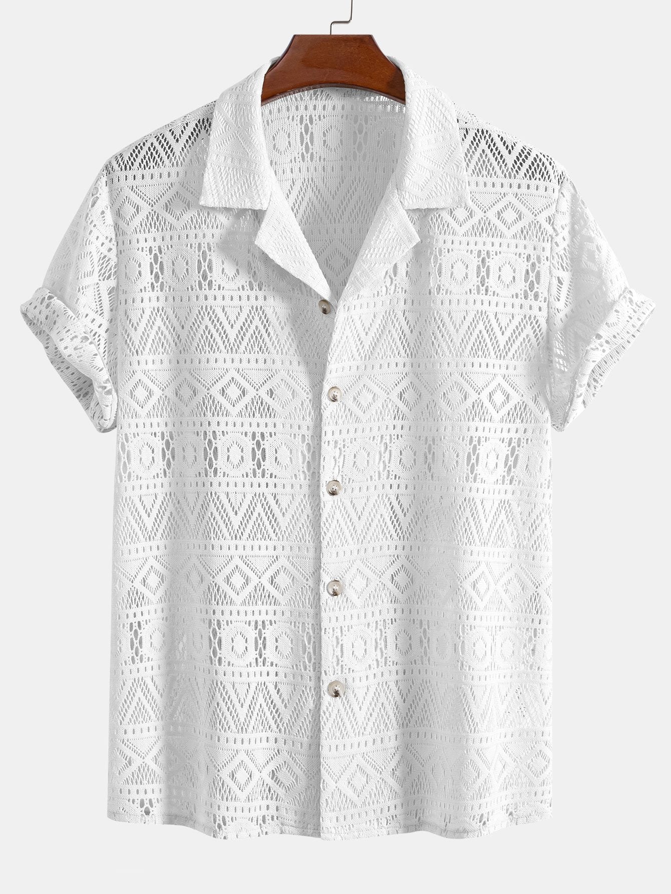 Ricardo - Kurzarmhemd Geometry Textured Cuban Shirt