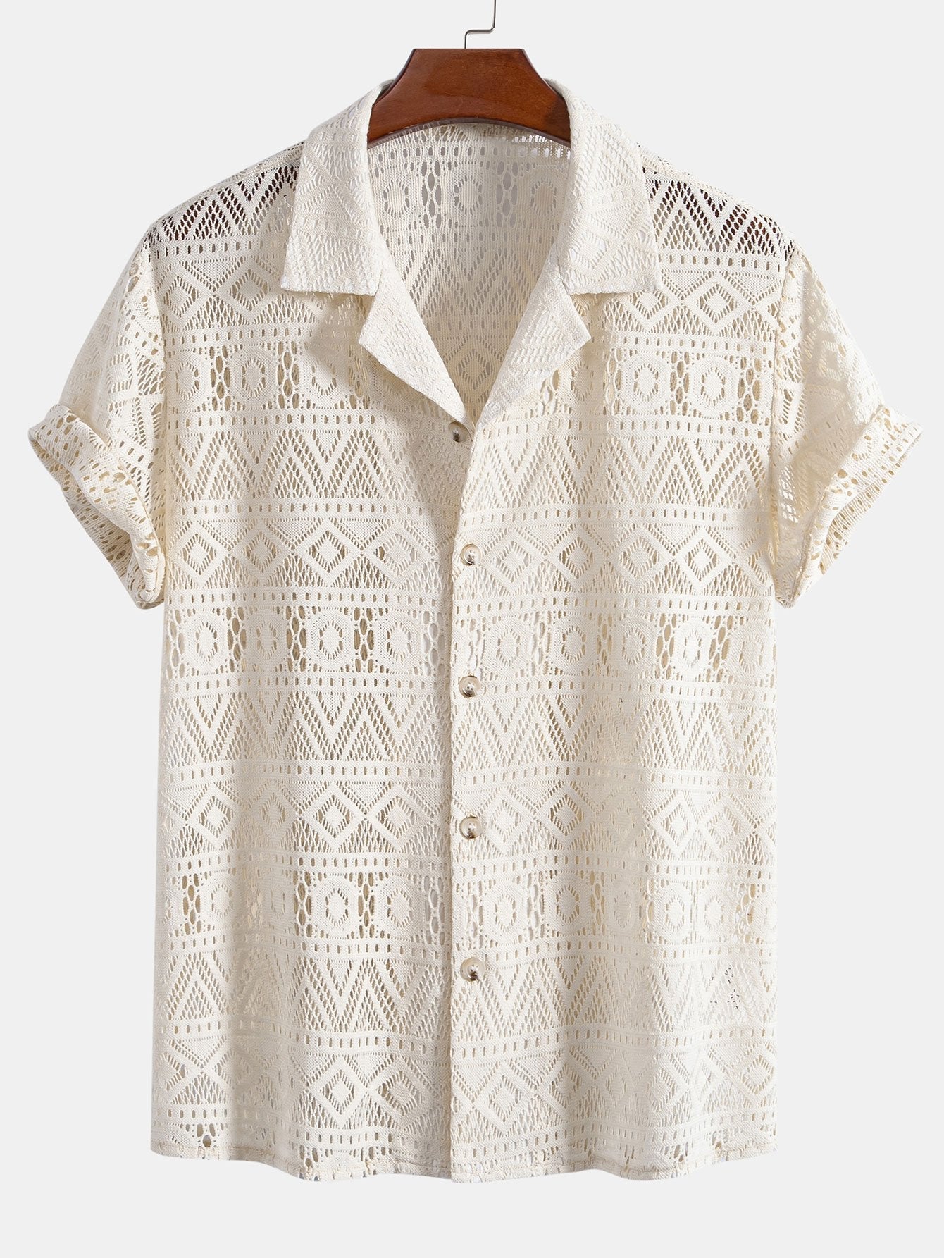 Ricardo - Kurzarmhemd Geometry Textured Cuban Shirt